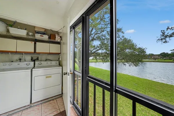 a view of a hardwood and a lake view