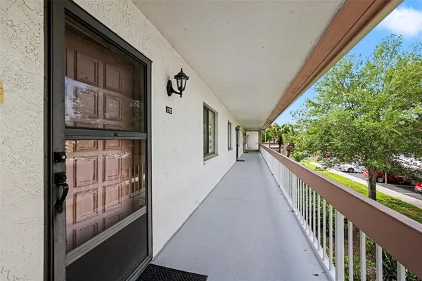 a view of a balcony