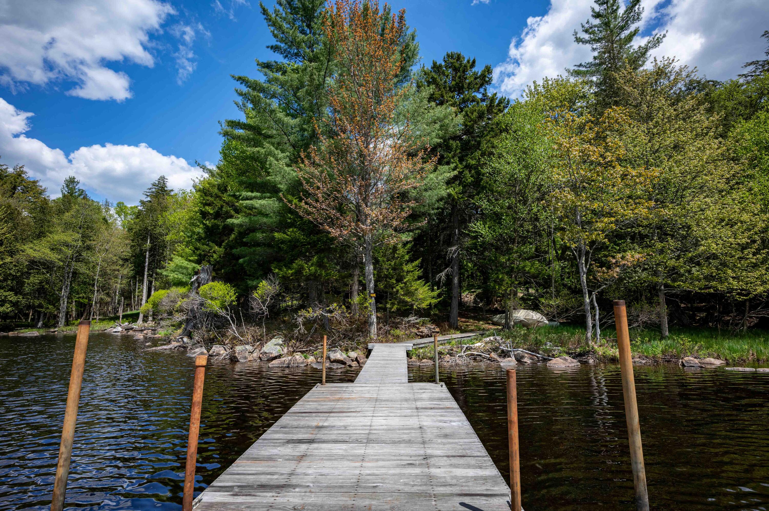 2525 North Point Road Raquette Lake, NY 13436 - Photo 12 of 48 Looking back from Dock