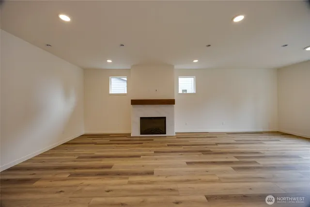 a view of a livingroom with a fireplace