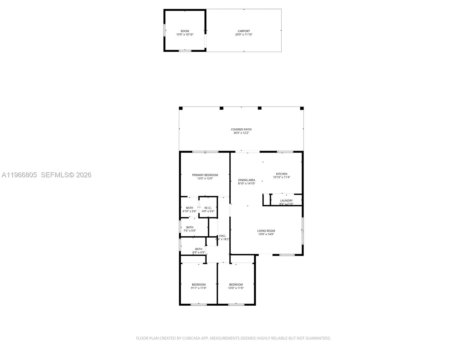 13844 Southwest 15th Street Miami, FL 33184 - Photo 8 of 31 a picture of floor plan