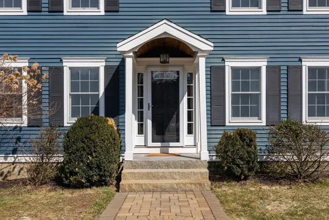 a front view of a house