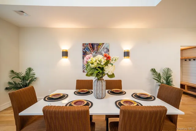 a table and chairs in a dining room