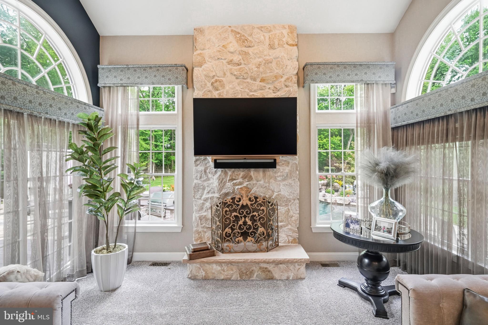 53 Stanwyck Road Mount Laurel, NJ 08054 - Photo 17 of 85 a living room with furniture a window and a flat screen tv