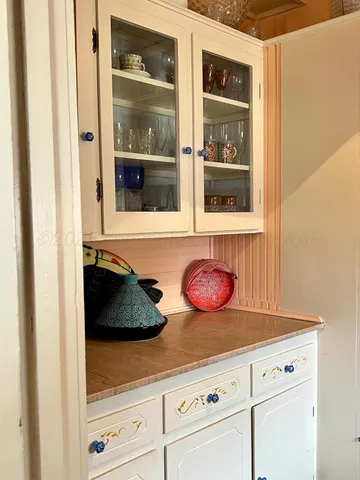 a close view of dining table