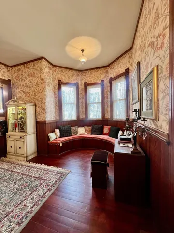 a living room with furniture and a couch