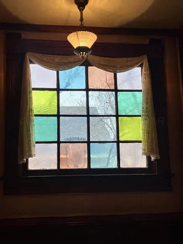 a view of large windows