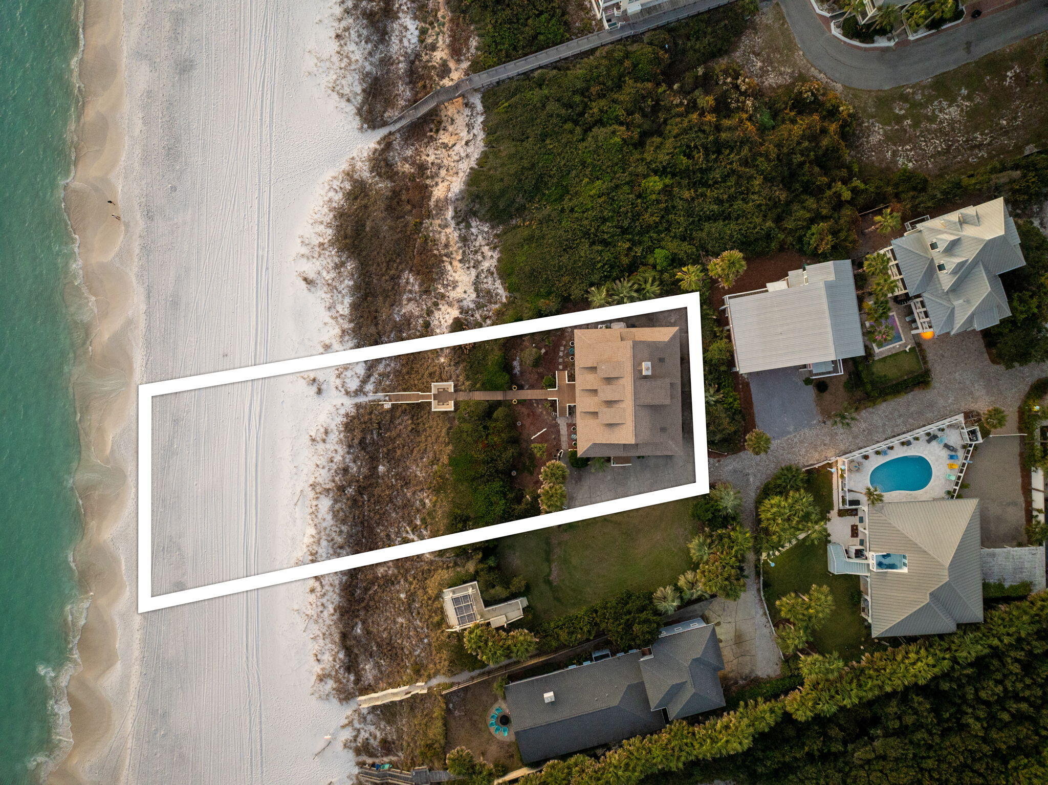 60 Sea Turtle Drive Santa Rosa Beach, FL 32459 - Photo 3 of 5 an aerial view of a house with a yard