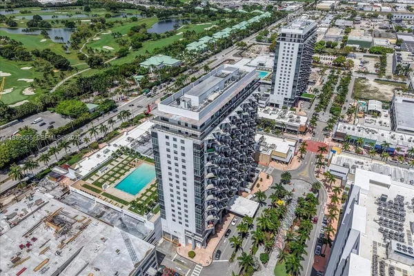 an aerial view of a city