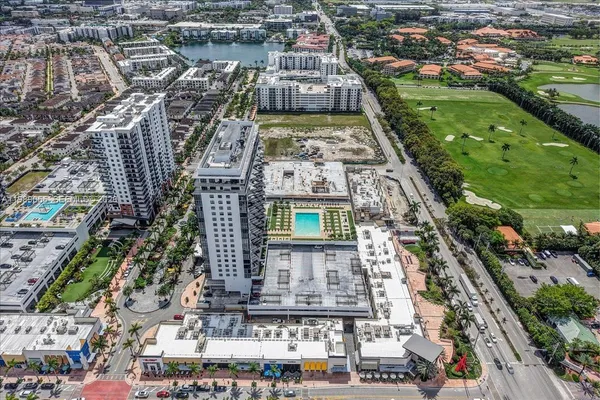 an aerial view of a city