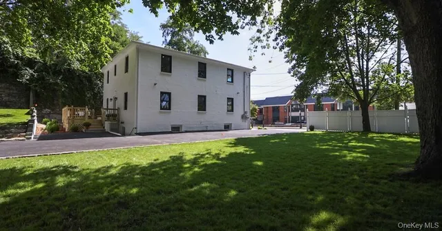 a city view with tall buildings