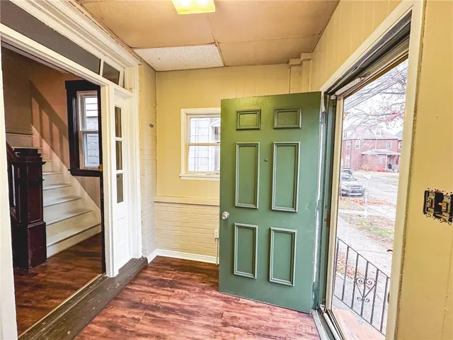 a view of front door of house
