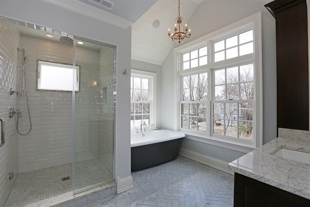 116 South Adams Street Hinsdale, IL 60521 - Photo 14 of 25 a spacious bathroom with a tub shower and sink