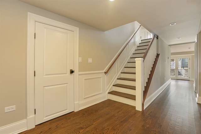 116 South Adams Street Hinsdale, IL 60521 - Photo 20 of 25 a view of a hallway with entryway wooden floor and front door