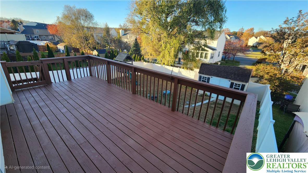 2285 Juniper Drive Coplay, PA 18037 - Photo 16 of 25 a view of balcony with wooden floor and fence