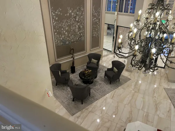 a room with table and chairs