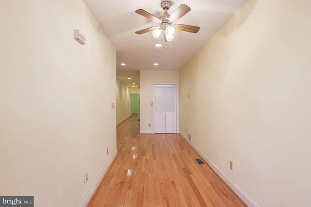 a view of hallway with a hallway