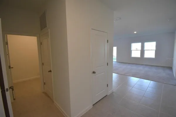 a view of livingroom with hallway
