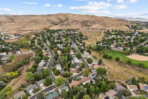 an aerial view of residential building with outdoor space