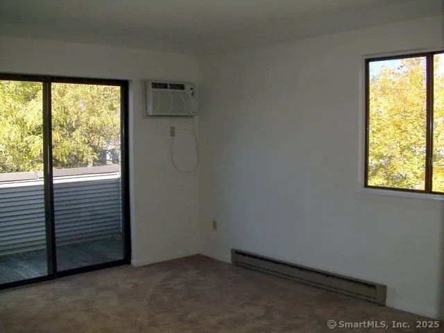 an empty room with a window