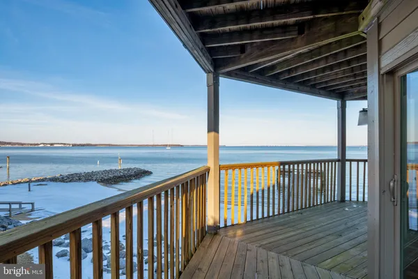 a view of ocean with outdoor space