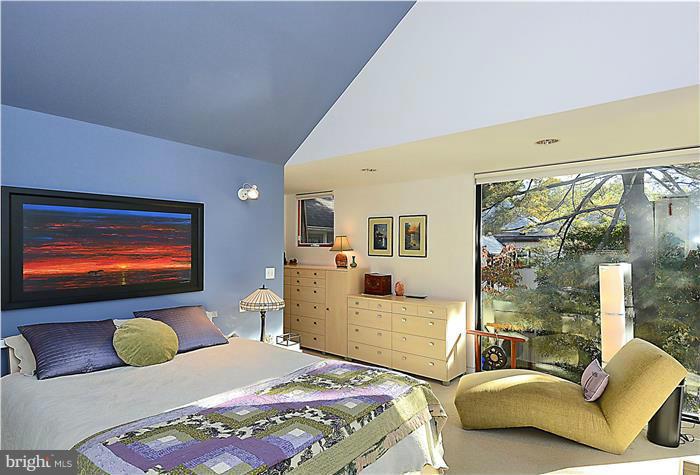 9206 Saybrook Avenue Silver Spring, MD 20901 - Photo 17 of 30 a bedroom with a bed and glass wall