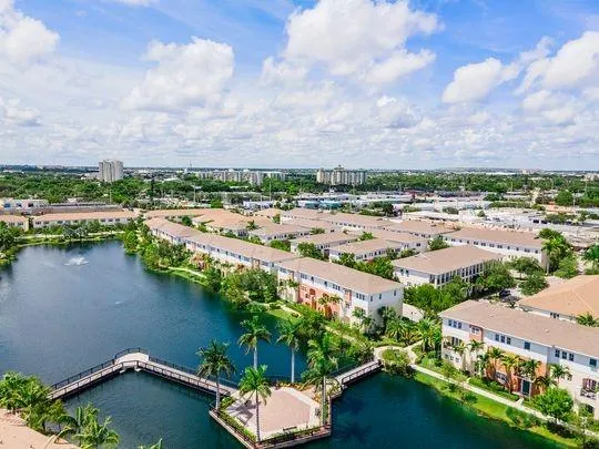 a backyard of a house with lots of green space and garden