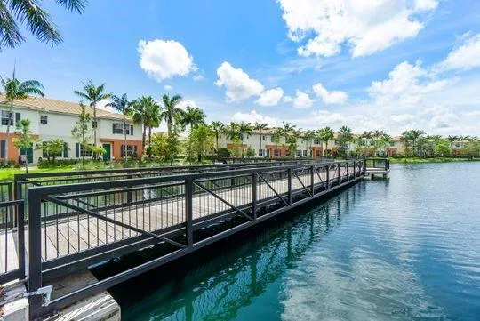 a park view with large trees