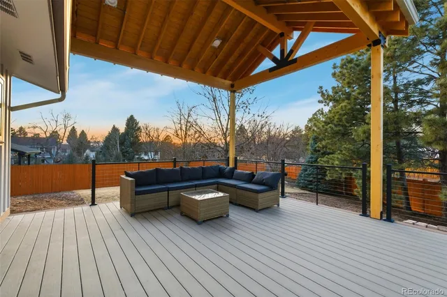 a view of outdoor space with seating area