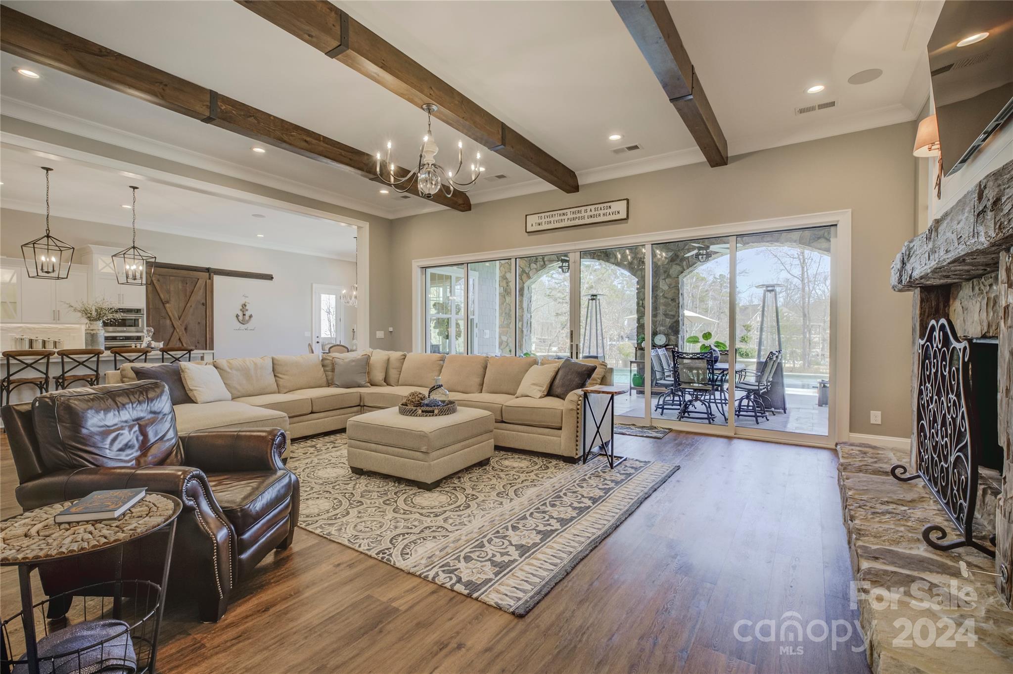 2001 Bessbrook Road Fort Mill, SC 29708 - Photo 38 of 48 a living room with fireplace furniture and a flat screen tv