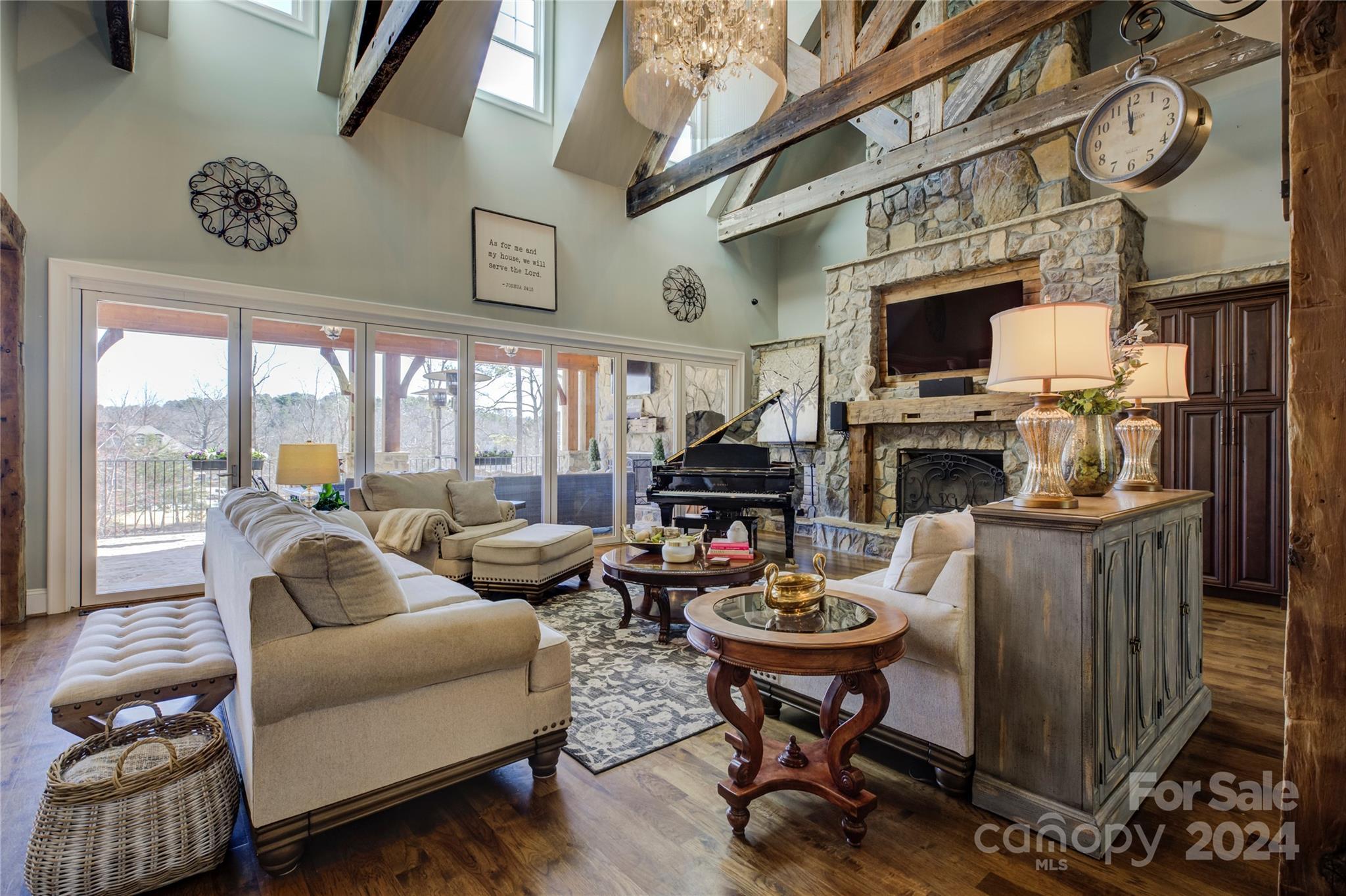 2001 Bessbrook Road Fort Mill, SC 29708 - Photo 7 of 48 a living room with furniture and a fireplace