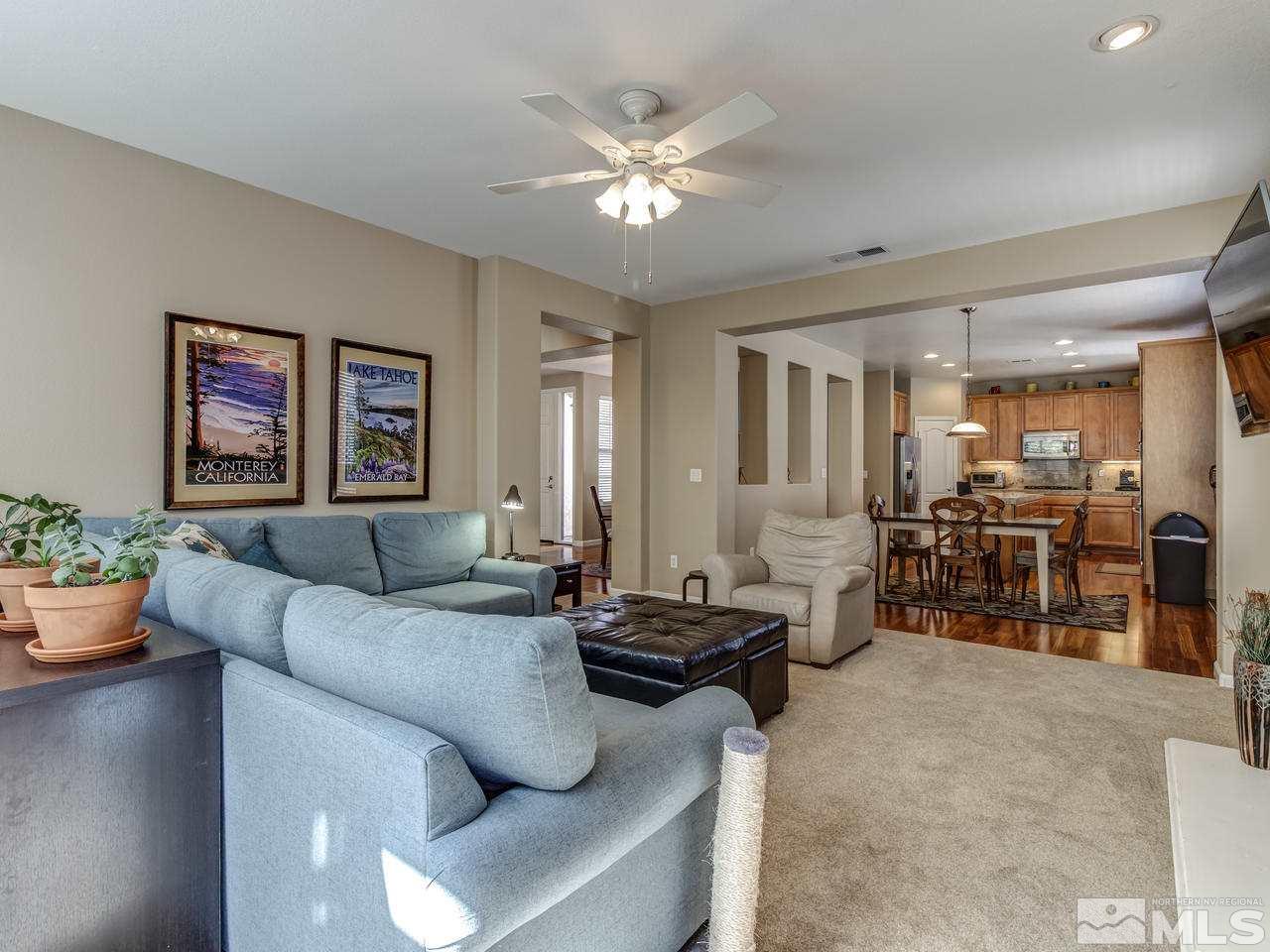 560 Secretariat Court Reno, NV 89521 - Photo 10 of 25 a living room with furniture and view of kitchen