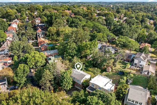 an aerial view of multiple house