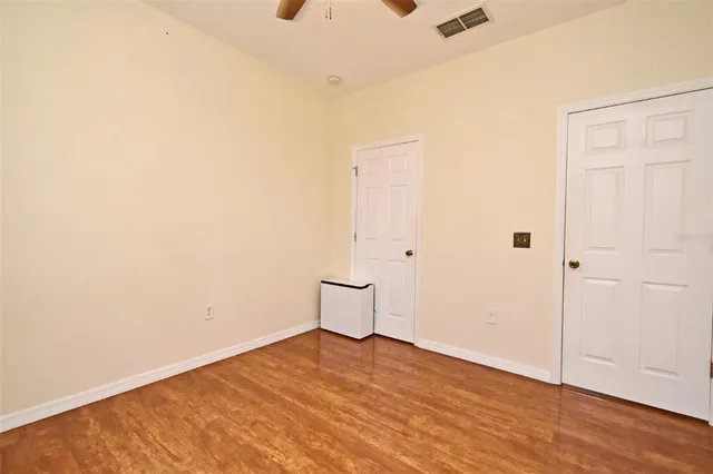 a view of a room with an empty space