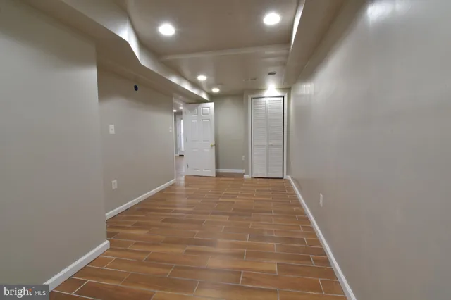 a view of hallway with stairs