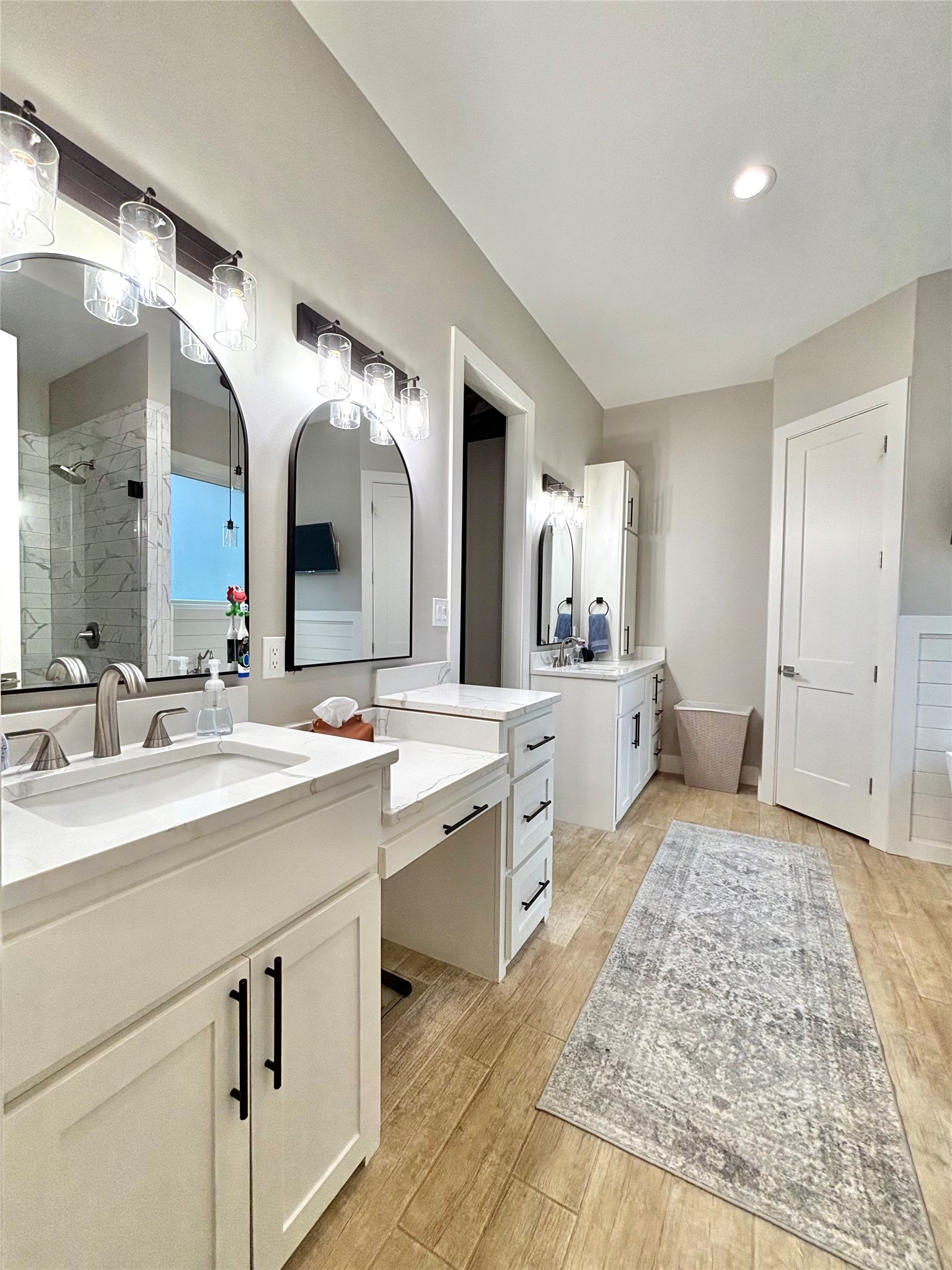 6540 Fm 3065 Colmesneil, TX 75938 - Photo 29 of 49 a large bathroom with a double vanity sink and a mirror