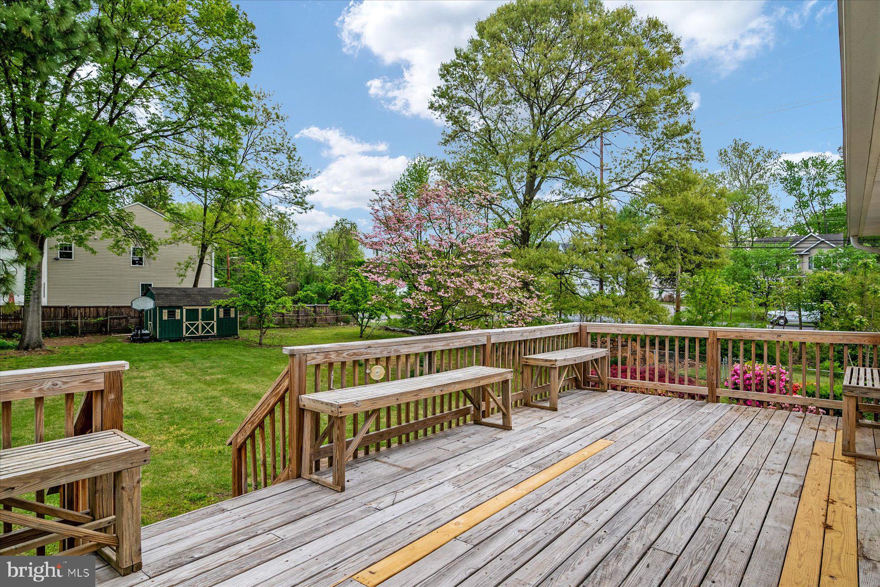 1402 Evergreen Road Severn, MD 21144 - Photo 33 of 35 Spacious Deck Leads to Large Fenced Yard