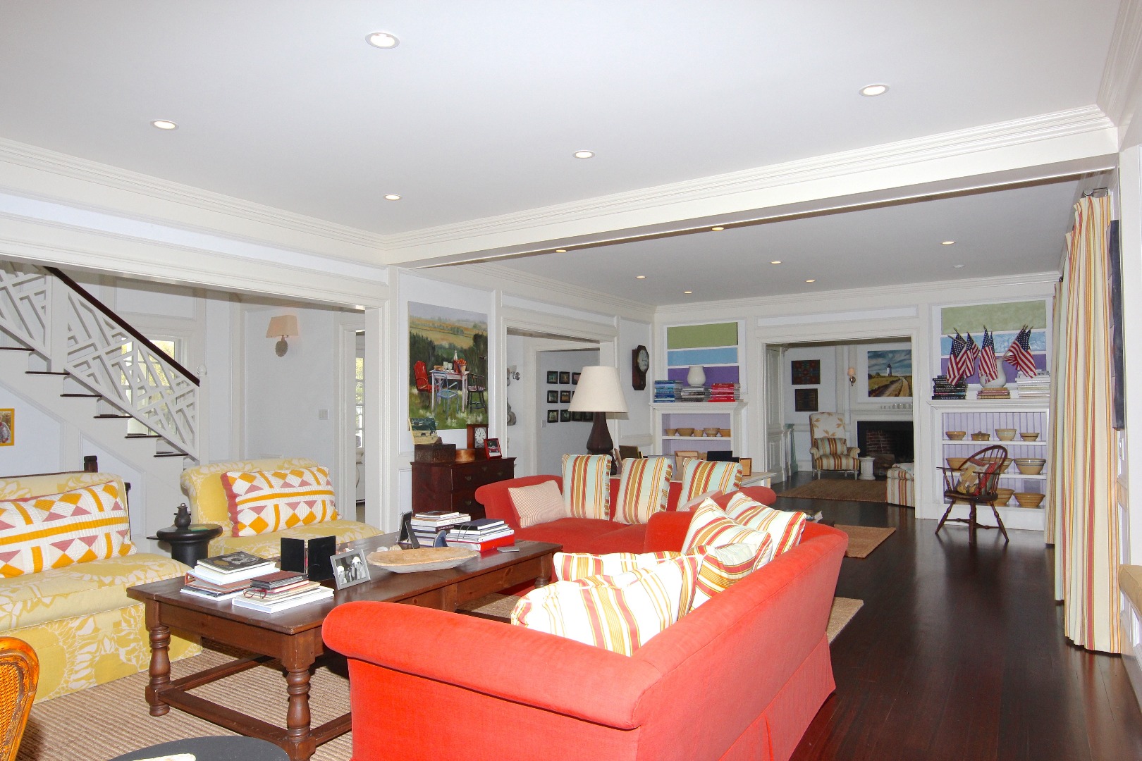 22 Lelands Path Edgartown, MA 02539 - Photo 25 of 87 a living room with furniture and a flat screen tv
