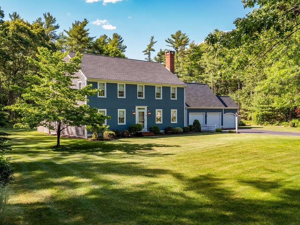 76 Williams Way Rochester, MA 02770 - Photo 41 of 42 a view of a big house with a big yard and large trees