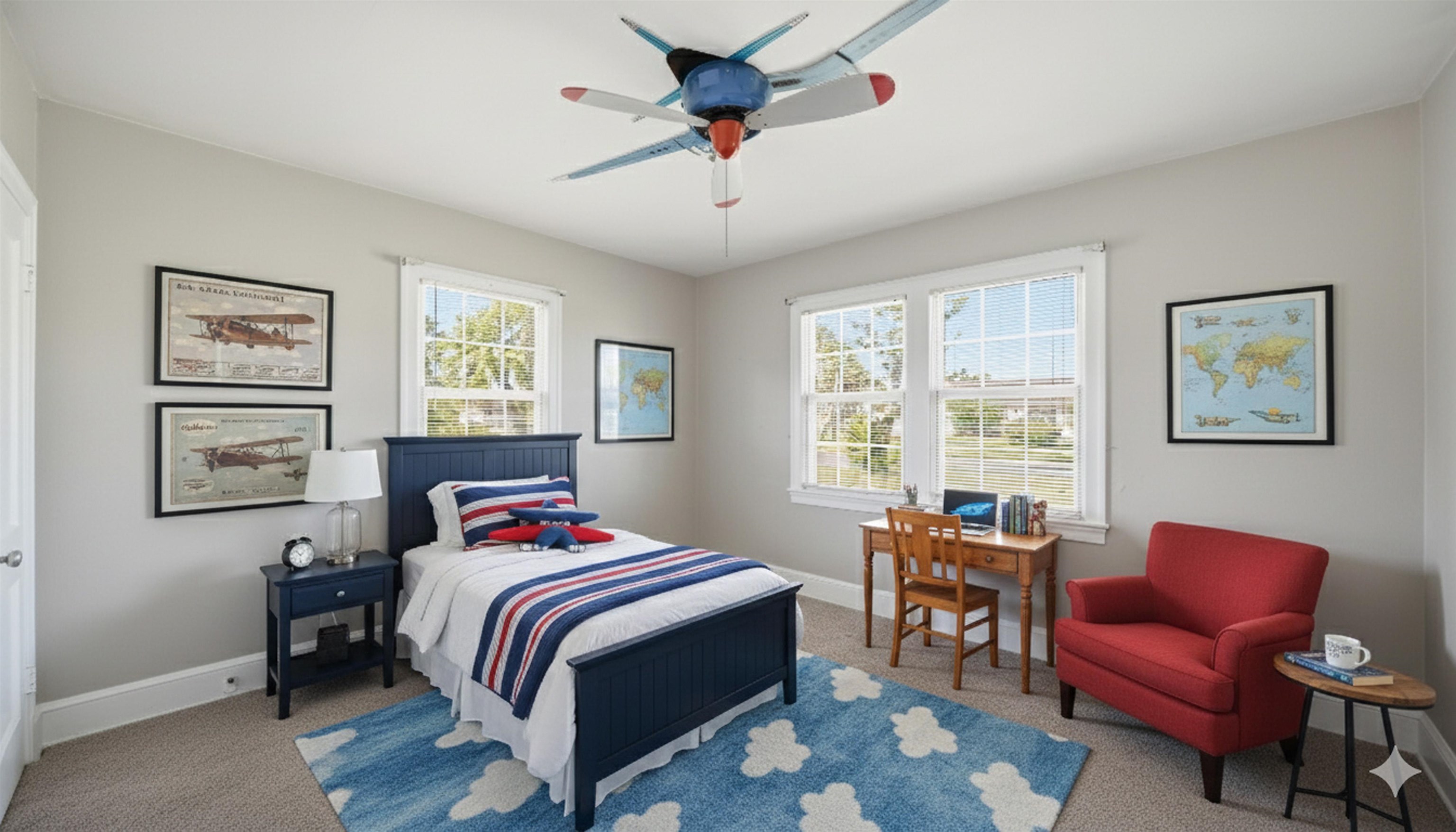 196 Inlet Drive St. Augustine, FL 32080 - Photo 32 of 52 a bedroom with a bed and a couch