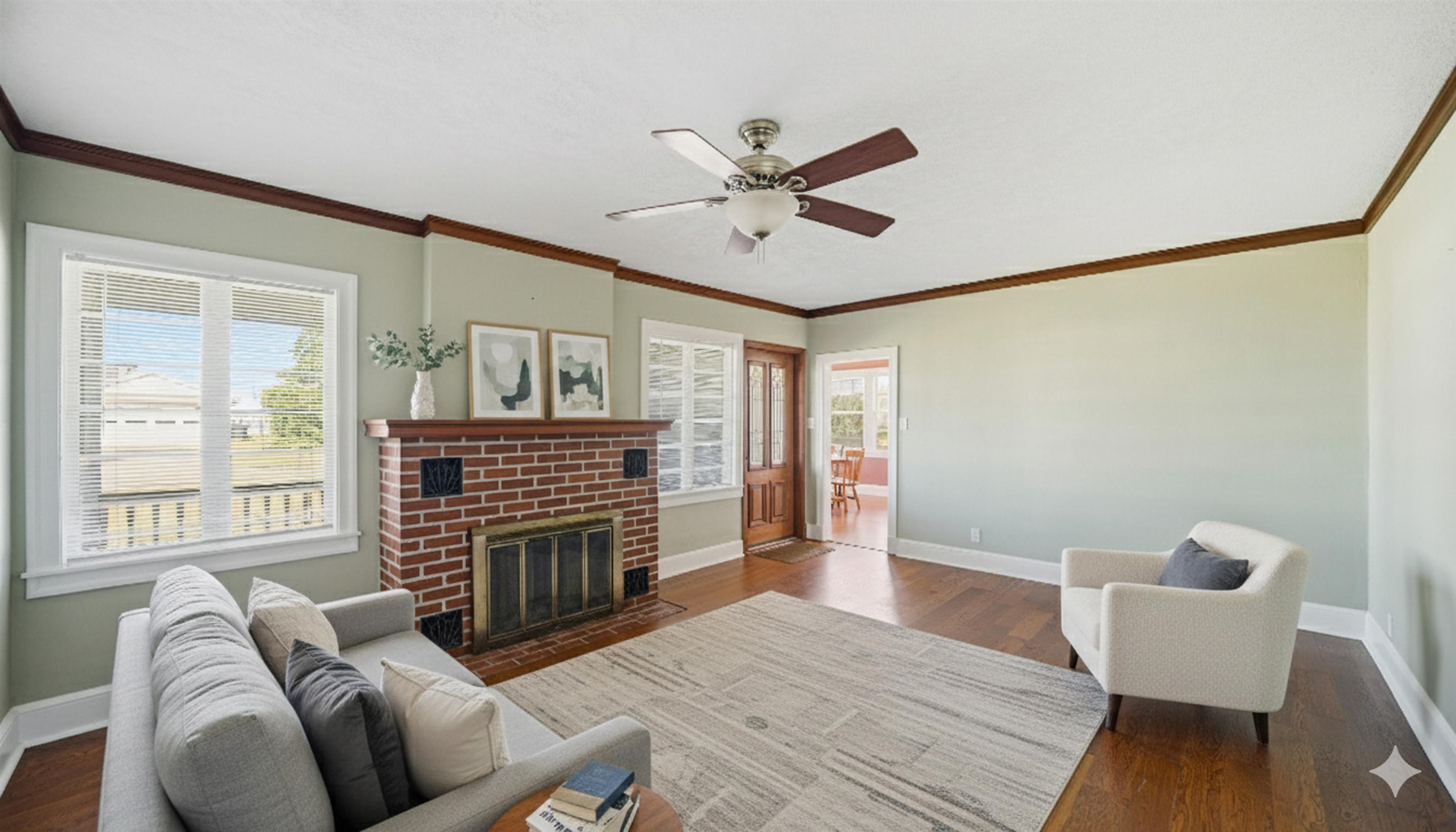 196 Inlet Drive St. Augustine, FL 32080 - Photo 6 of 52 a living room with furniture and a fireplace