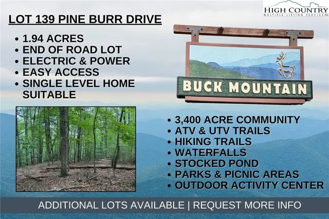 $34,900 | Lot 139 Pine Burr Drive, Purlear, NC 28665
