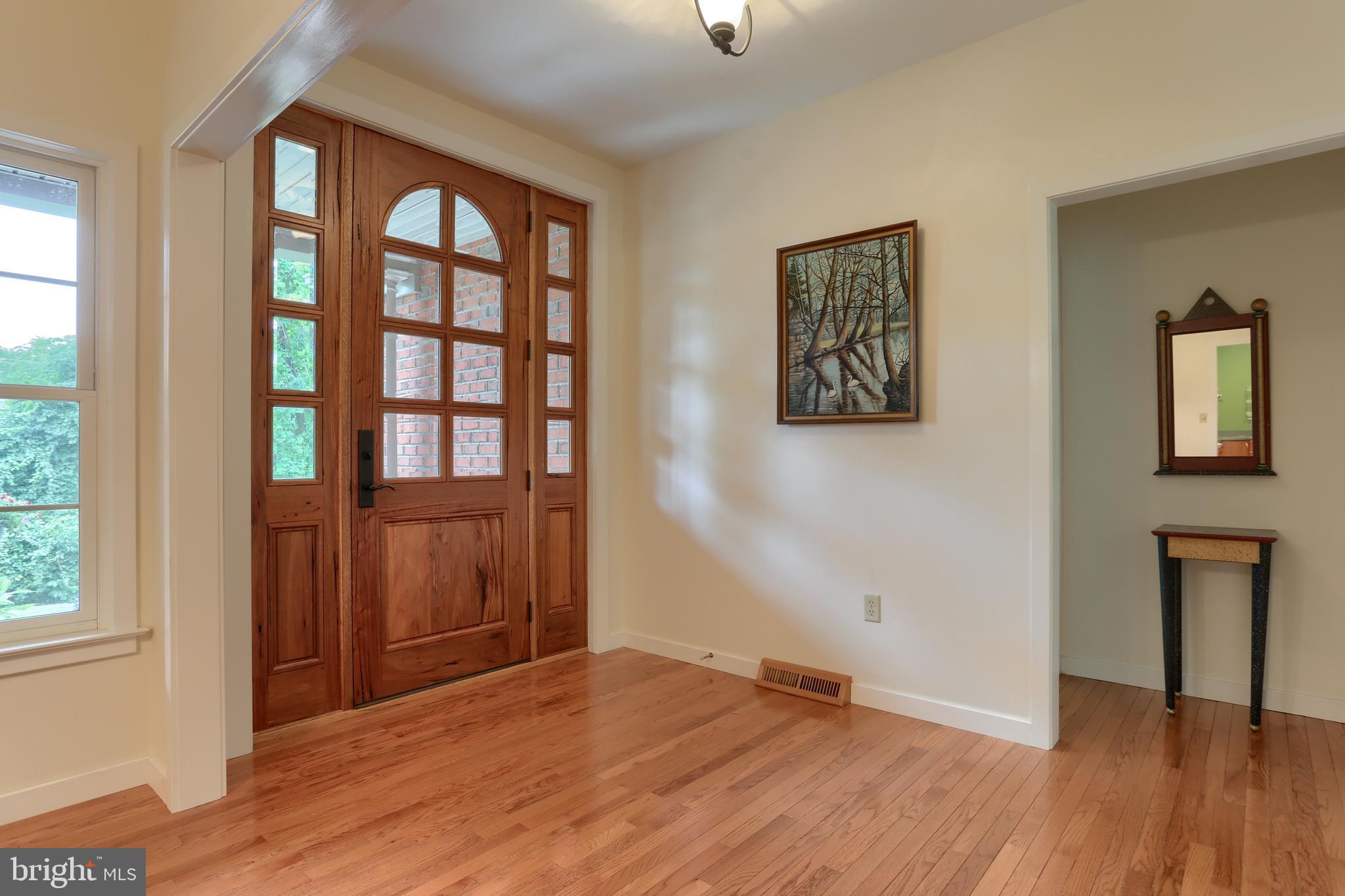 Main entrance, hardwood flooring