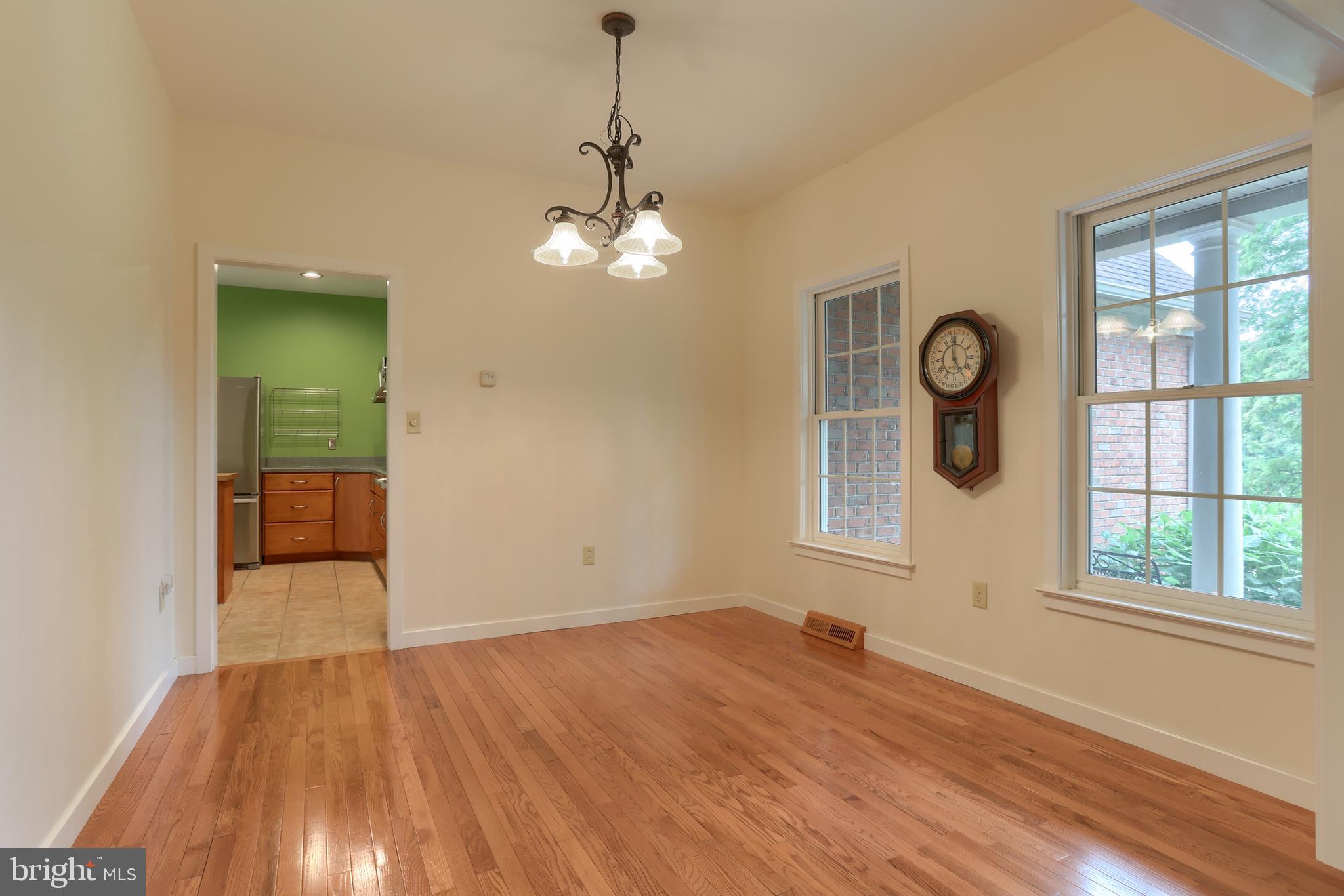 Dining room, hard wood flooring