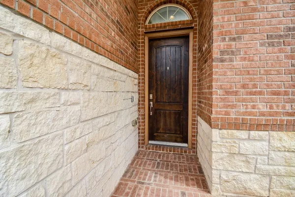a view of wooden door