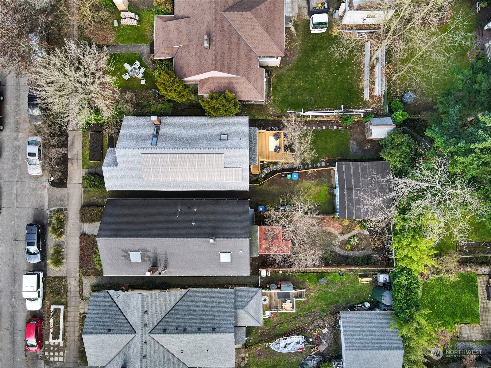 3912 Burke Avenue North Seattle, WA 98103 - Photo 33 of 39 an aerial view of residential houses with outdoor space