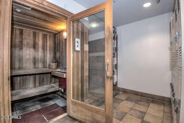 a view of a building with a street