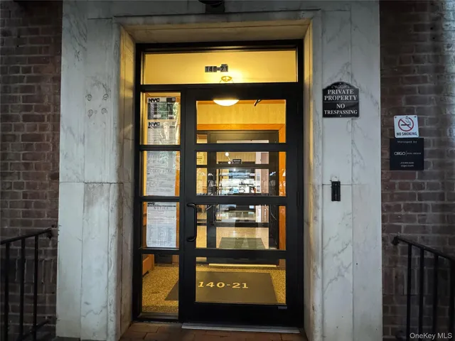 a view of front door