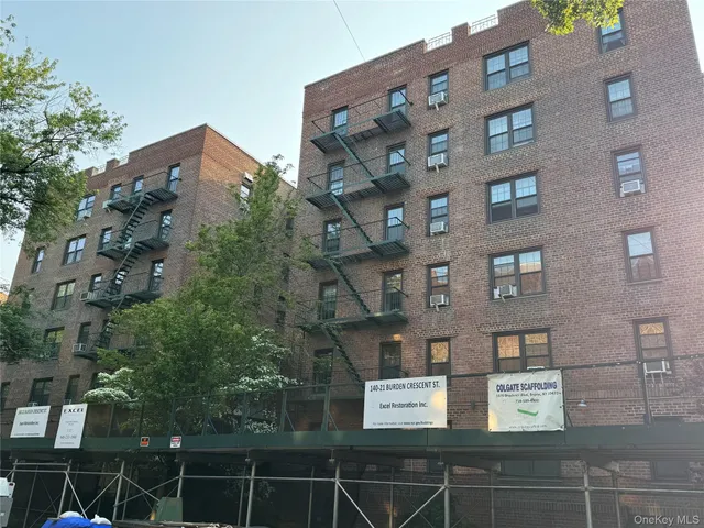 a front view of a building