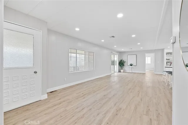 a view of livingroom with wooden floor